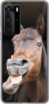 Geschikt voor Huawei P40 Pro hoesje - Paard - Grappig - Stal - Kinderen - Jongens - Meisjes - Kids - Siliconen Telefoonhoesje
