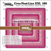 Crealies Crea-Nest-Lies XXL Vierkant stiksteek CLNestXXL160 max. 13 x 13 cm (10-23)