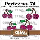 Crealies Partzz Kersen klein en middel CLPartzz74 26x23mm (08-23)