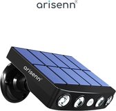 Arisenn® BEAMER : Applique Solar LED | Capteur de mouvement | 3 modes d'éclairage | Étanchéité IP65 | Chargement économe en énergie | Longue autonomie de la batterie