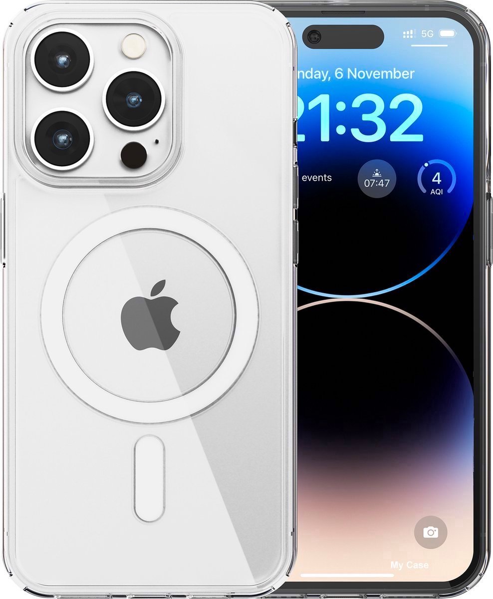 Lumisti® iPhone 14 Pro Hoesje Transparant - MagSafe - Shock Proof Case - Doorzichtig