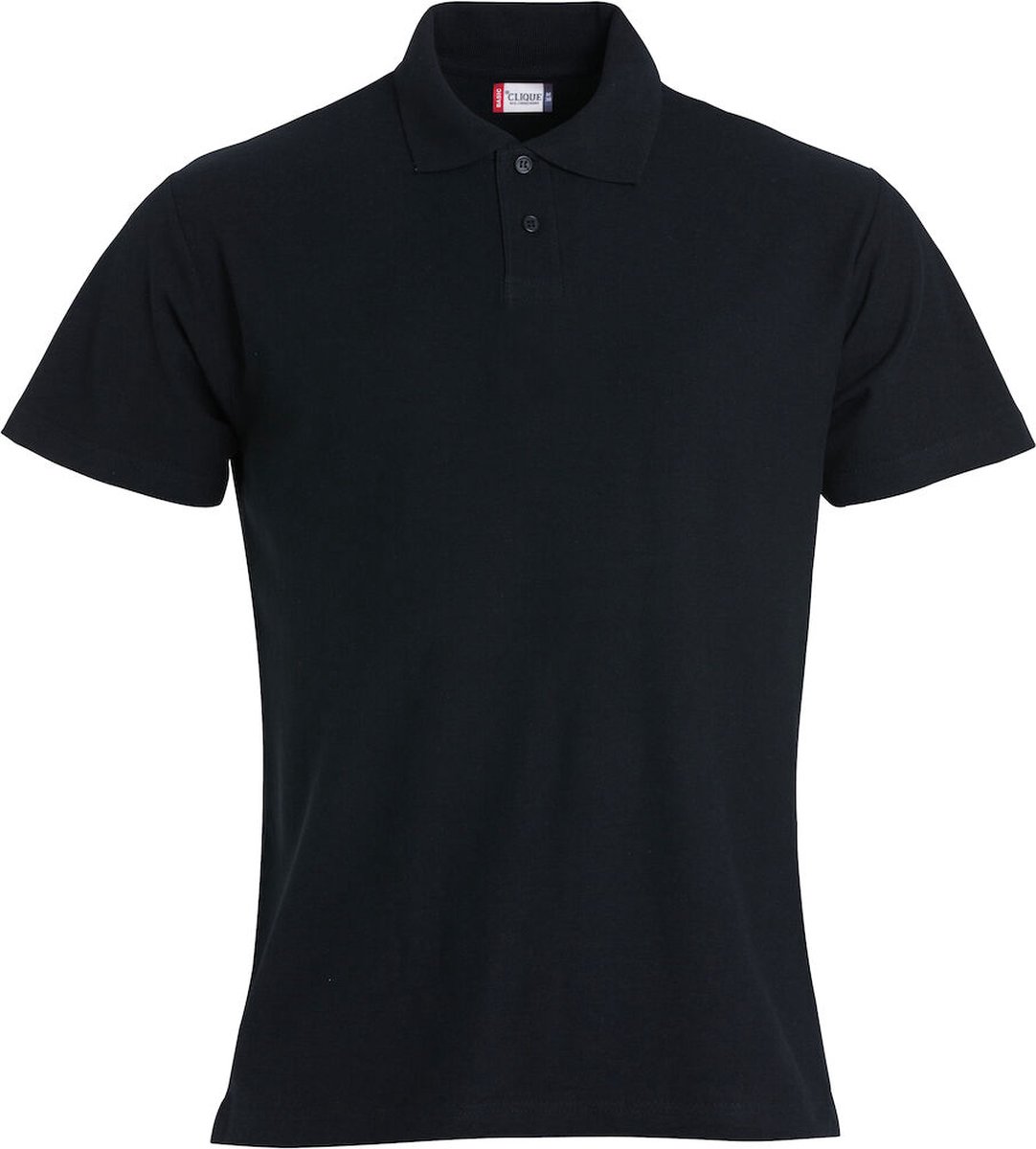 Clique Basic Polo S/S Junior 028232 - Zwart - 130-140
