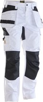 Jobman 2325 Craftsman Trousers Stretch 65232520 - Wit/zwart - D104