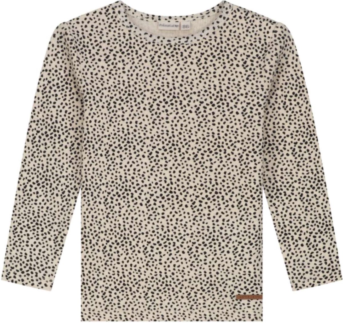 Prénatal baby shirt - Meisjes - Light Brown Melange - Maat 56