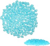 300 stks Glow in The Dark Garden Pebbles, Tuinieren Lichtgevende Glow Stones voor Wandelbruggen Outdoor Decor Aquarium Fish Tank Tuin Decoratieve Stenen voor Pad Gazon Yard Walkway (blauw)