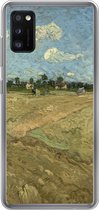 Geschikt voor Samsung Galaxy A41 hoesje - Geploegde akkers - Vincent van Gogh - Siliconen Telefoonhoesje