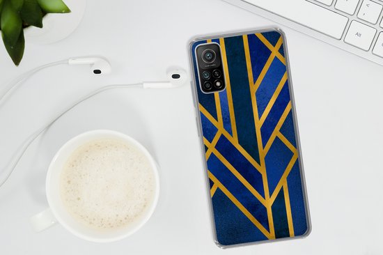 Coque Xiaomi Mi 10T 5G - Or - Blauw - Luxe - Coque de téléphone en Siliconen