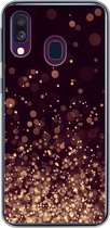 Geschikt voor Samsung Galaxy A40 hoesje - Abstract - Glitter - Licht - Design - Siliconen Telefoonhoesje