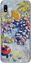 Geschikt voor Samsung Galaxy A10 hoesje - Druiven, citroenen, peren en appels - Vincent van Gogh - Siliconen Telefoonhoesje