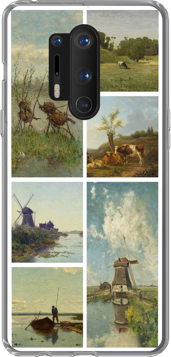 Telefoonhoesje Geschikt voor OnePlus 8 Pro hoesje - Kunst - Collage - Nederland - Siliconen Telefoonhoesje Telefoonhoesje