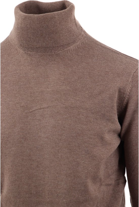 Consenso - Pull col roulé - Homme - XL - Camel - Laine - 3012900