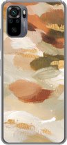 Coque de téléphone compatible avec Xiaomi Redmi Note 10S - Peinture - Or - Marron - Coque de téléphone en Siliconen
