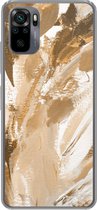 Coque Xiaomi Redmi Note 10S - Peinture - Or - Beige - Coque de téléphone en Siliconen