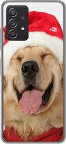 Geschikt voor Samsung Galaxy A33 5G hoesje - Hond - Grappig - Lachen - Kinderen - Jongens - Meisjes - Siliconen Telefoonhoesje