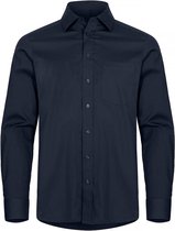 Chemise extensible Clique L/ S 027960 - Bleu marine foncé - XXL