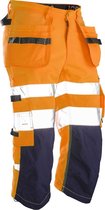 Jobman 2217 Hi-Vis Long Shorts 65221762 - Oranje/Navy - D124