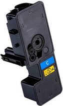 Cyaan tonercartridge met blauwe sticker met 'C'.