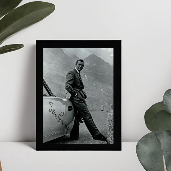 James Bond Sean Connery Kunst Ingelijste Handtekening – 15 x 10cm In Klassiek Zwart Frame – Gedrukte handtekening –