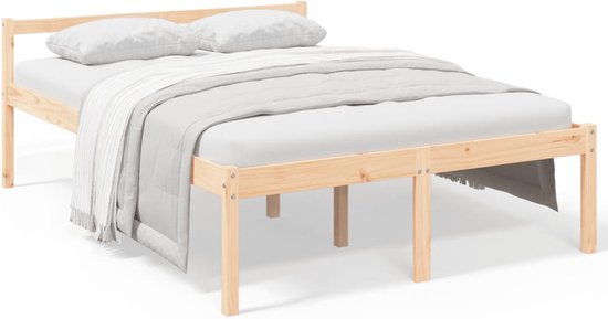 VidaXL Bedframe massief grenenhout