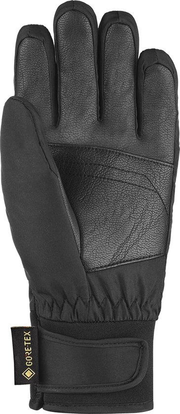 Zwarte Reusch skihandschoen met Gore-Tex logo op de polsband.