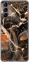 Geschikt voor Samsung Galaxy S21 hoesje - Verf - Design - Abstract - Siliconen Telefoonhoesje