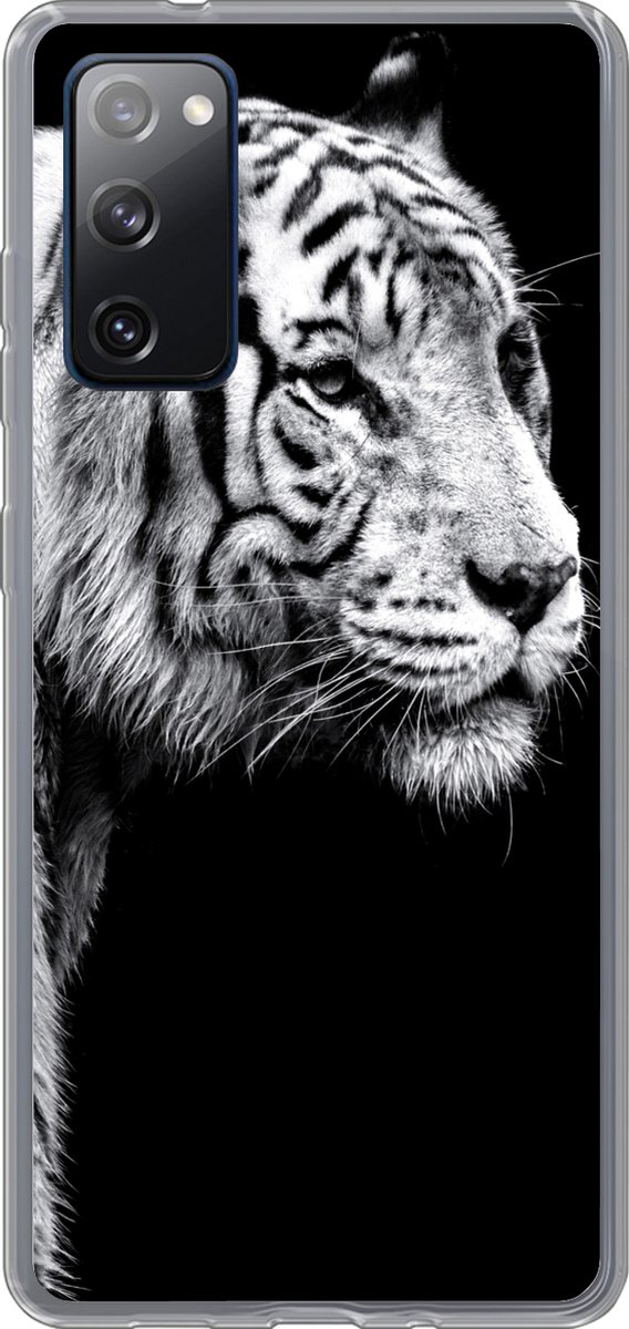 Geschikt voor Samsung Galaxy S20 FE hoesje - Tijger - Wilde dieren - Licht - Siliconen Telefoonhoesje