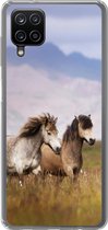 Coque Samsung Galaxy A12 - Paarden - Herbe - Montagnes - Siliconen