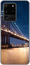Geschikt voor Samsung Galaxy S20 Ultra hoesje - New York - Manhattan - Maan - Siliconen Telefoonhoesje