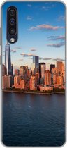 Geschikt voor Samsung Galaxy A50 hoesje - New York - Skyline - Boot - Siliconen Telefoonhoesje