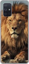 Coque Samsung Galaxy A51 - Lion - Rocher - Portrait - Siliconen