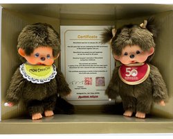 Monchhichi Jubileum Set 50 Jaar - Jongen & Meisje (met certificaat)