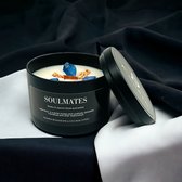 Geurkaars Soulmates - 8 oz - Handgemaakte Geurkaars - Woodwick Geurkaars Candle Travel Tin | Brandtijd: 50 uur