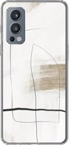 Geschikt voor OnePlus Nord 2 5G hoesje - Verf - Minimalisme - Zwart - Siliconen Telefoonhoesje