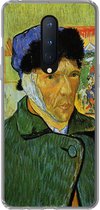 Geschikt voor OnePlus 8 hoesje - Zelfportret met verbonden oor - Vincent van Gogh - Siliconen Telefoonhoesje