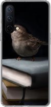 Geschikt voor OnePlus Nord CE 5G hoesje - Vogel - Boeken - Portret - Siliconen Telefoonhoesje
