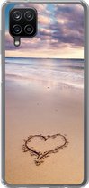 Samsung Galaxy A12 hoesje - Hart op het strand in Nederland - Siliconen Telefoonhoesje