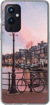 Geschikt voor OnePlus 9 hoesje - Amsterdam in de schemering - Siliconen Telefoonhoesje