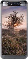 Geschikt voor Samsung Galaxy A80 hoesje - De heide bij zonsopgang - Siliconen Telefoonhoesje