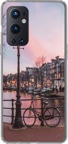 Geschikt voor OnePlus 9 Pro hoesje - Amsterdam in de schemering - Siliconen Telefoonhoesje