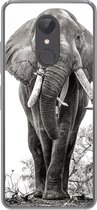 Coque Xiaomi Redmi 5 - Éléphant mangeant en noir et blanc - Coque de téléphone en Siliconen