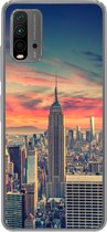 Geschikt voor Xiaomi Redmi 9T hoesje - New York - Manhattan - Empire State Building - Siliconen Telefoonhoesje