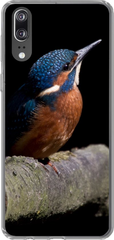 Coque Huawei P20 - Martin-pêcheur - Branche - Ressorts - Zwart - Coque de téléphone en Siliconen