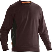 Jobman 5402 Roundneck Sweatshirt 65540220 - Bruin/Zwart - M