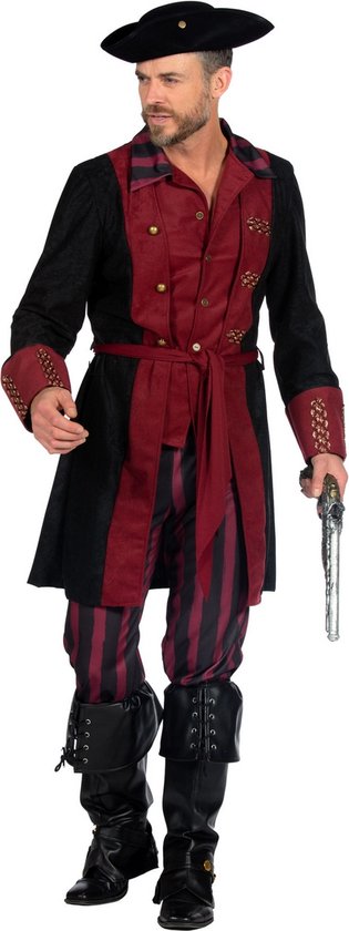 Wilbers & Wilbers - Costume Pirate & Viking - Boucanier Rijk Van Schatten - Homme - Rouge, Zwart - Medium - Déguisements - Déguisements