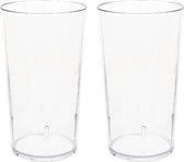 Global Glass Bierglazen Evenementen - Plastic Bierglazen - Kunststof Bierglazen - Kunststof Glazen - Plastic Glazen - 20cl - Transparant - 2 Stuks