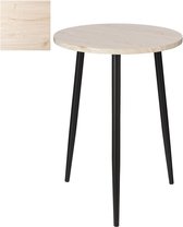 Mica-Side table, Fedor- metaal frame- light brown/black, Ø39.5 xH54 cm