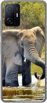 Geschikt voor Xiaomi 11T Pro hoesje - Olifant - Water - Dieren - Natuur - Siliconen Telefoonhoesje