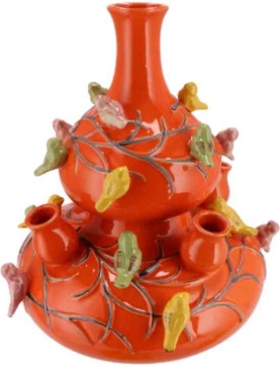 Kokrose Rustieke keramische vloervaas, vintage terracotta