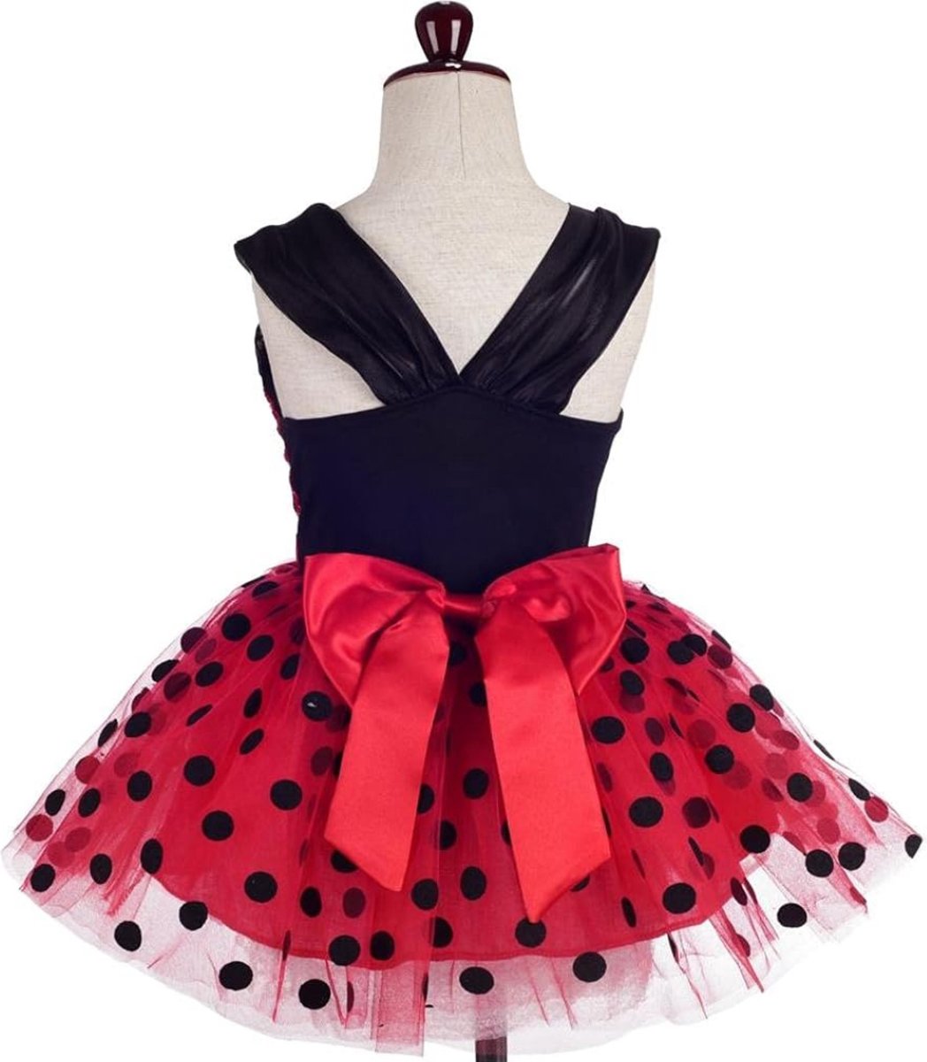Carnavalskleding - "Schattig en Speels: Lieveheersbeestje Tutu Kostuum voor Meisjes - Perfect voor Halloween en Verjaardagsfeestjes!"