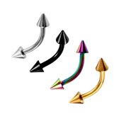 Fako Bijoux® - Piercing Sourcil - Spike - 3mm - Set - 4 Pièces